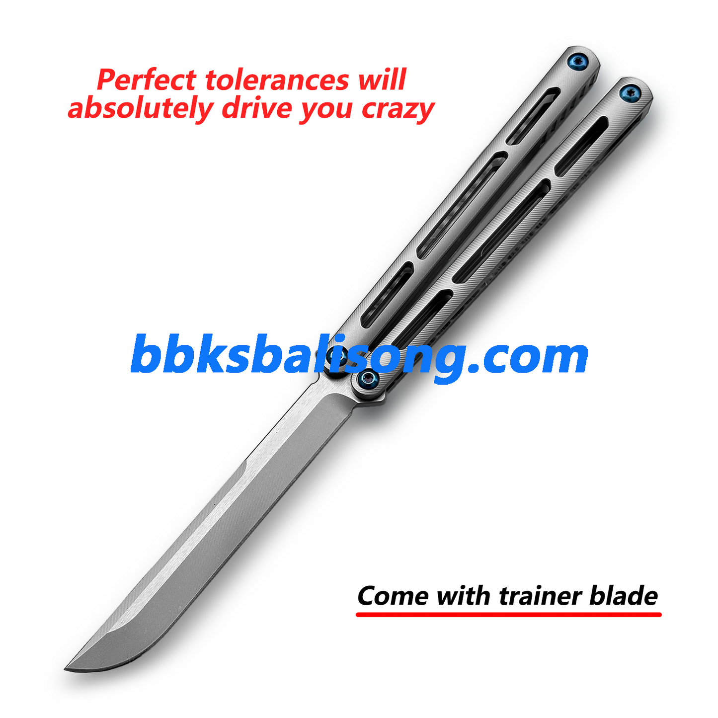 New Baliplus Tsunami V4 Balisong Clone Titanium Handle Bushings System