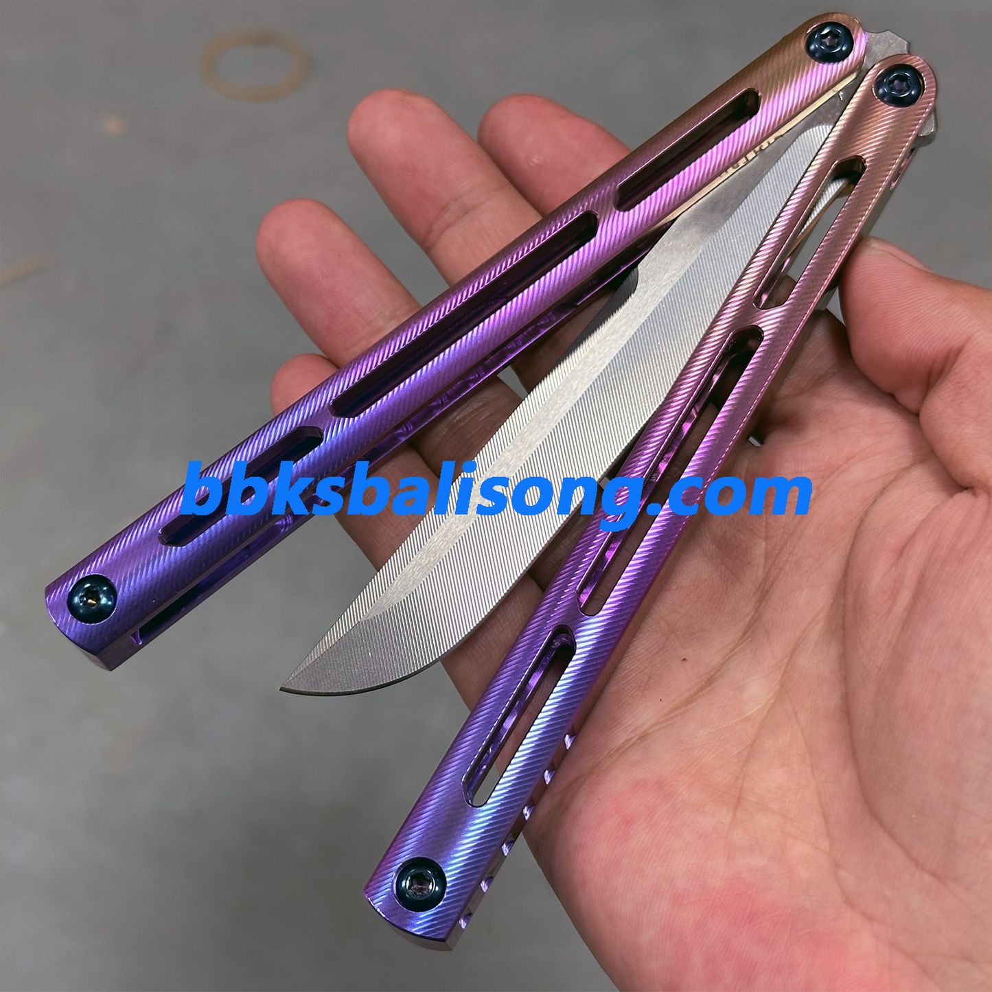 New Baliplus Tsunami V4 Balisong Clone Titanium Handle Bushings System