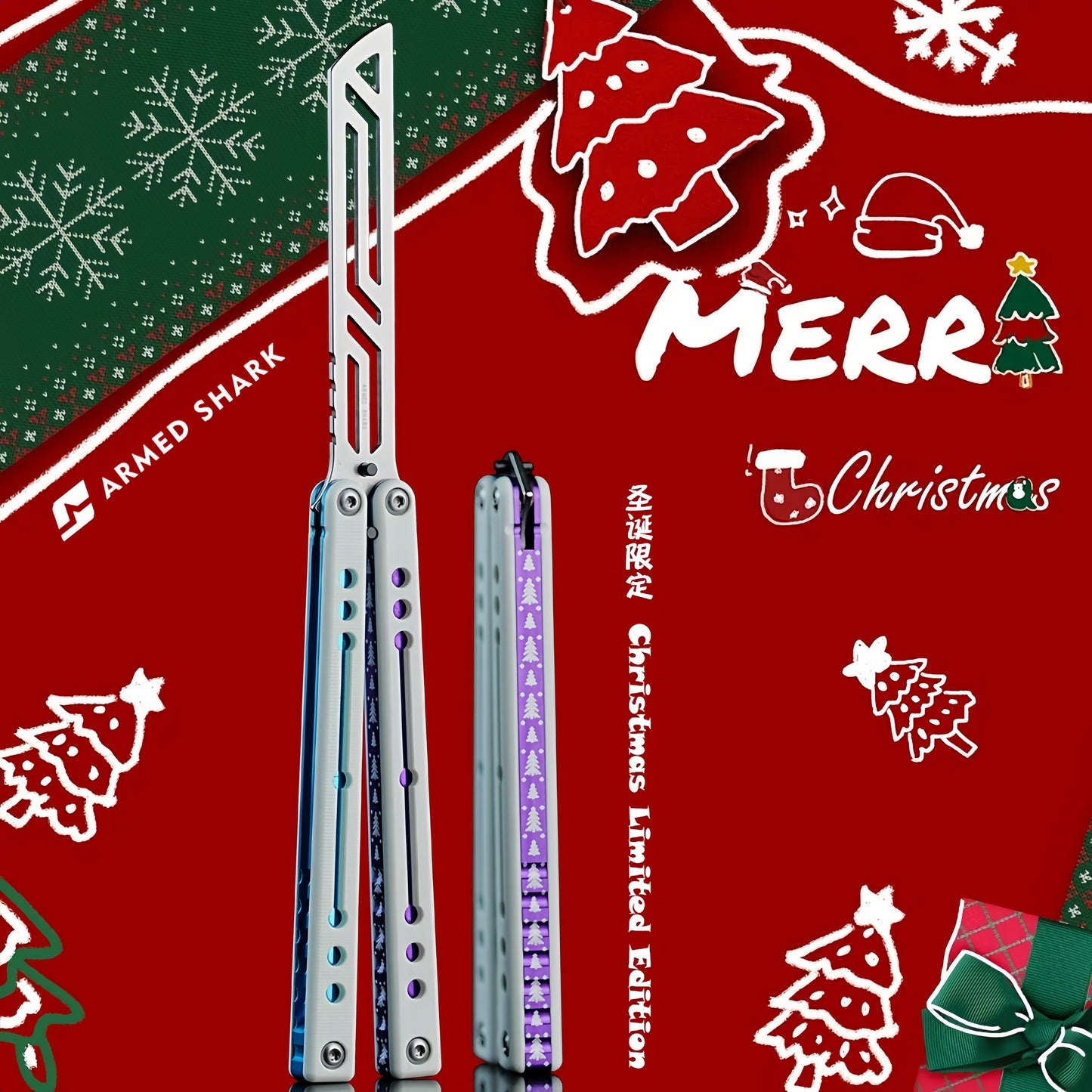 ARMED SHARK Christmas Limited Balisong Colors