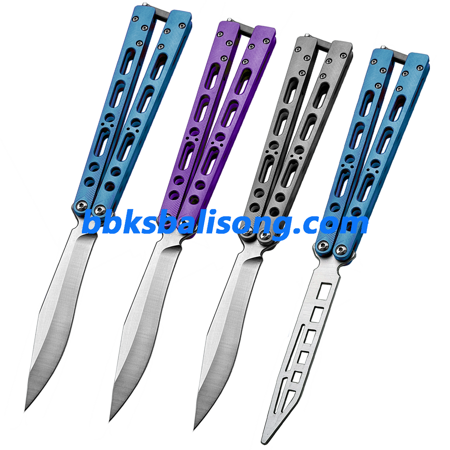 TheOne EX-10 Balisong Clone Titanium Sandwich Handle