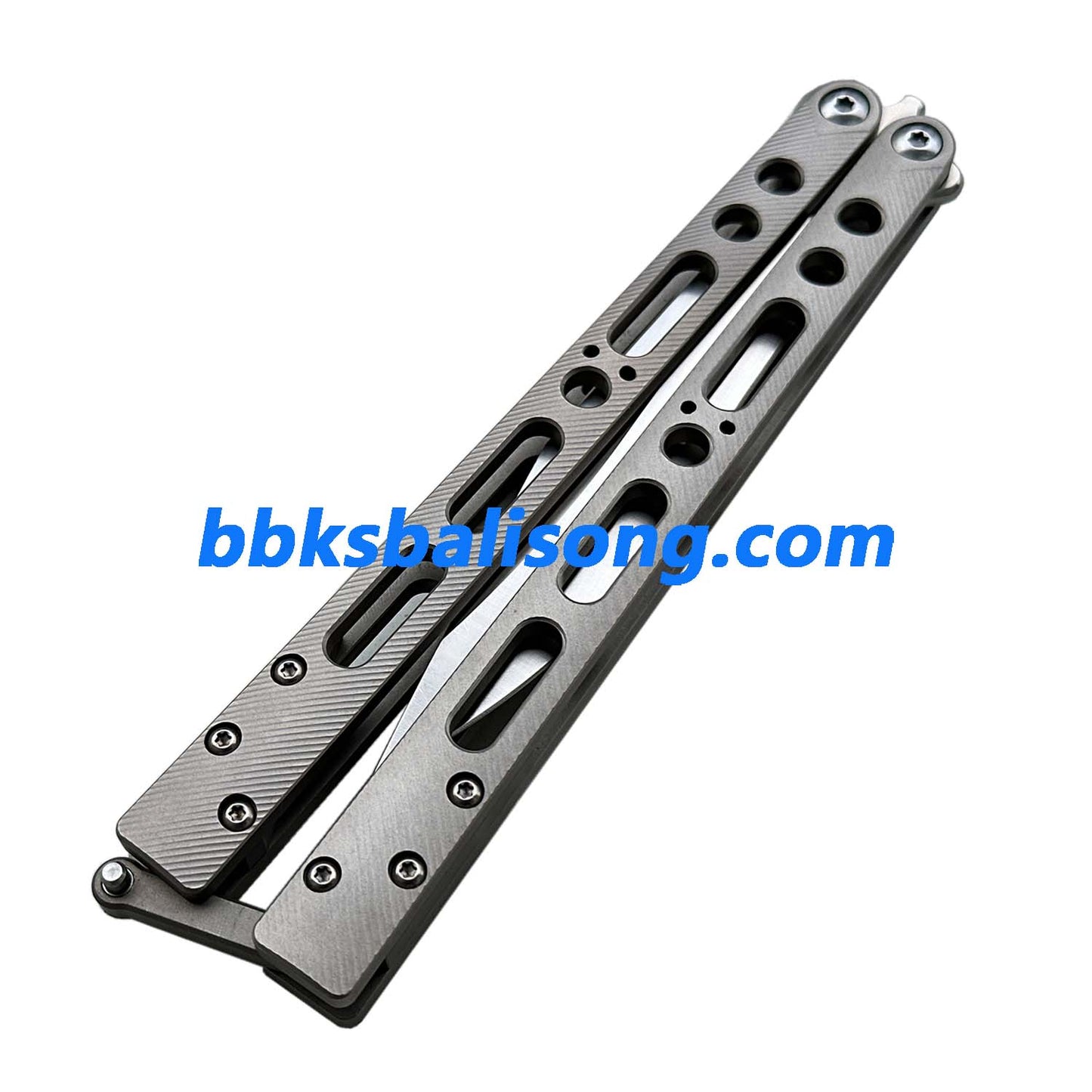 TheOne EX-10 Balisong Clone Titanium Sandwich Handle