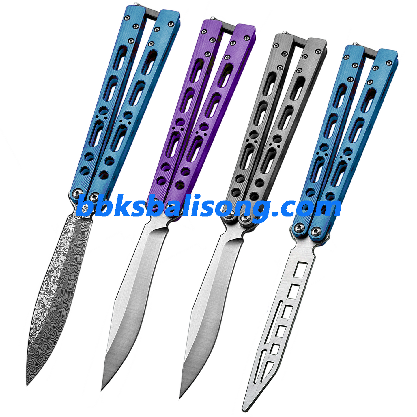 TheOne EX-10 Balisong Clone Titanium Sandwich Handle