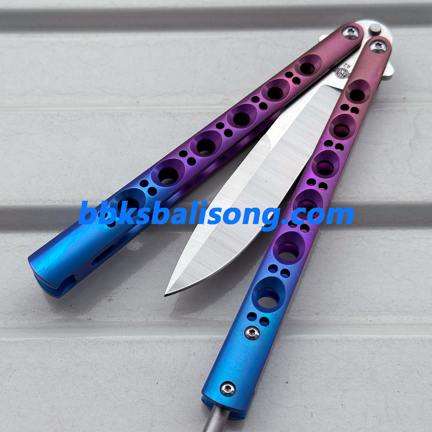 Theone Benchmade BM42 Balisong Clone Titanium Handle