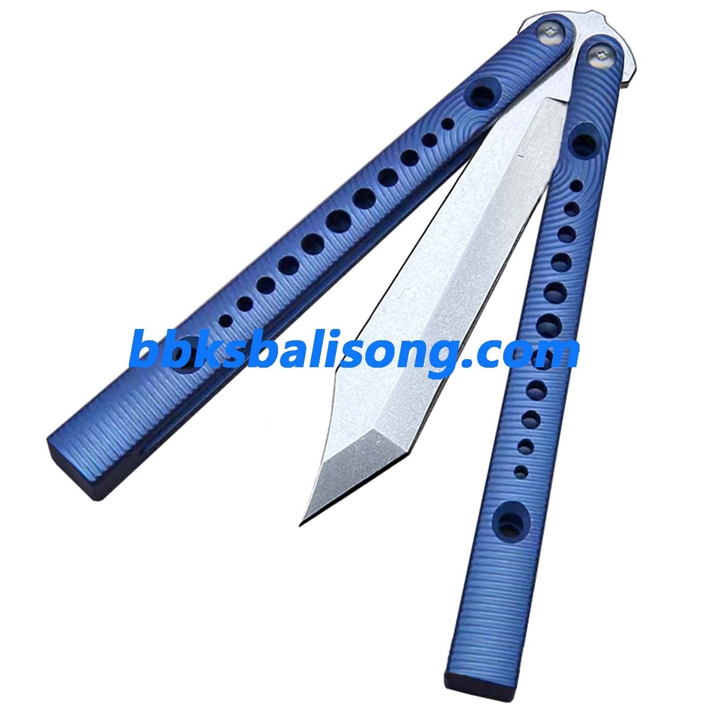 Theone Squiggle Ripple Replicant Balisong Clone Titanium Handle