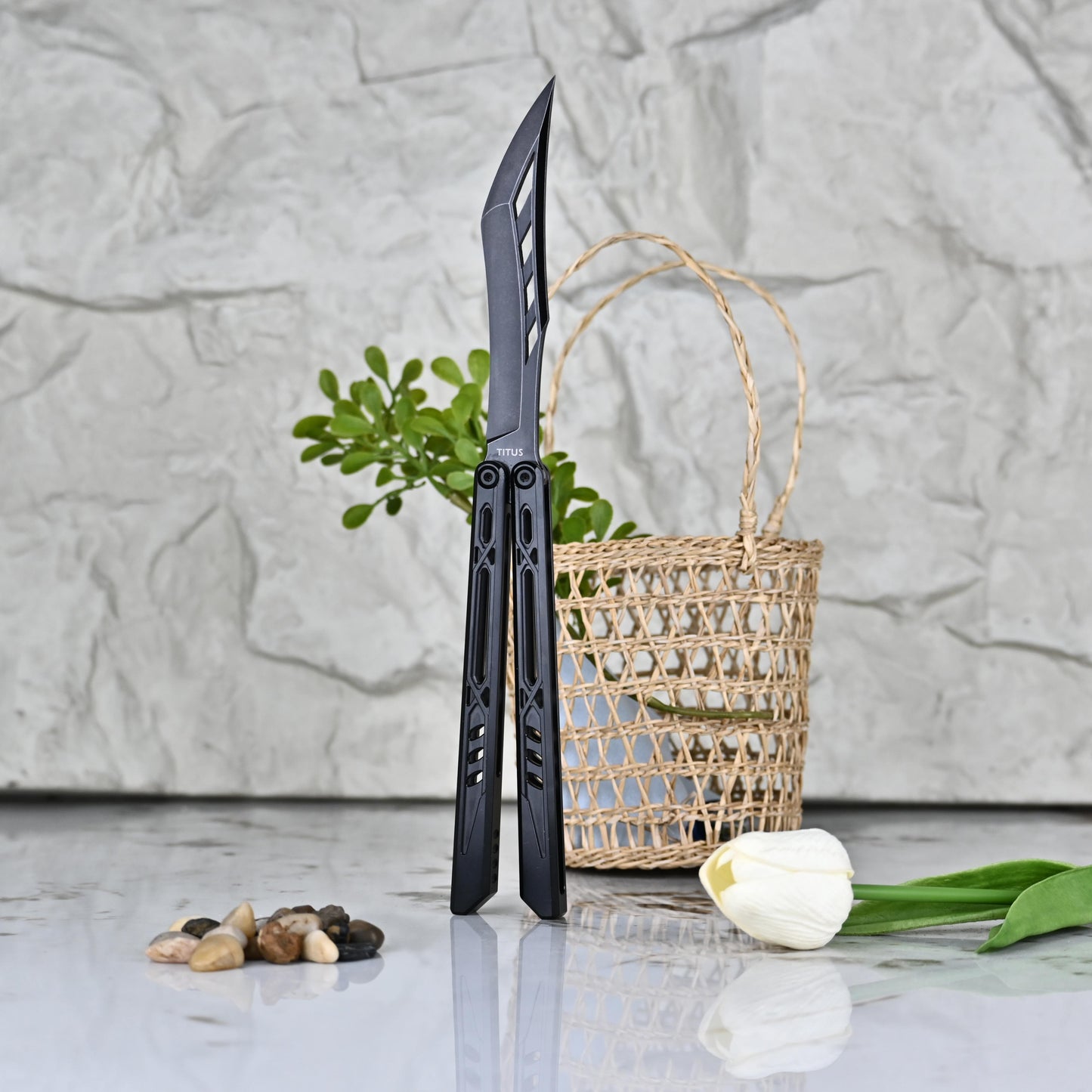 Titus Ethereal Balisong Titanium Handle