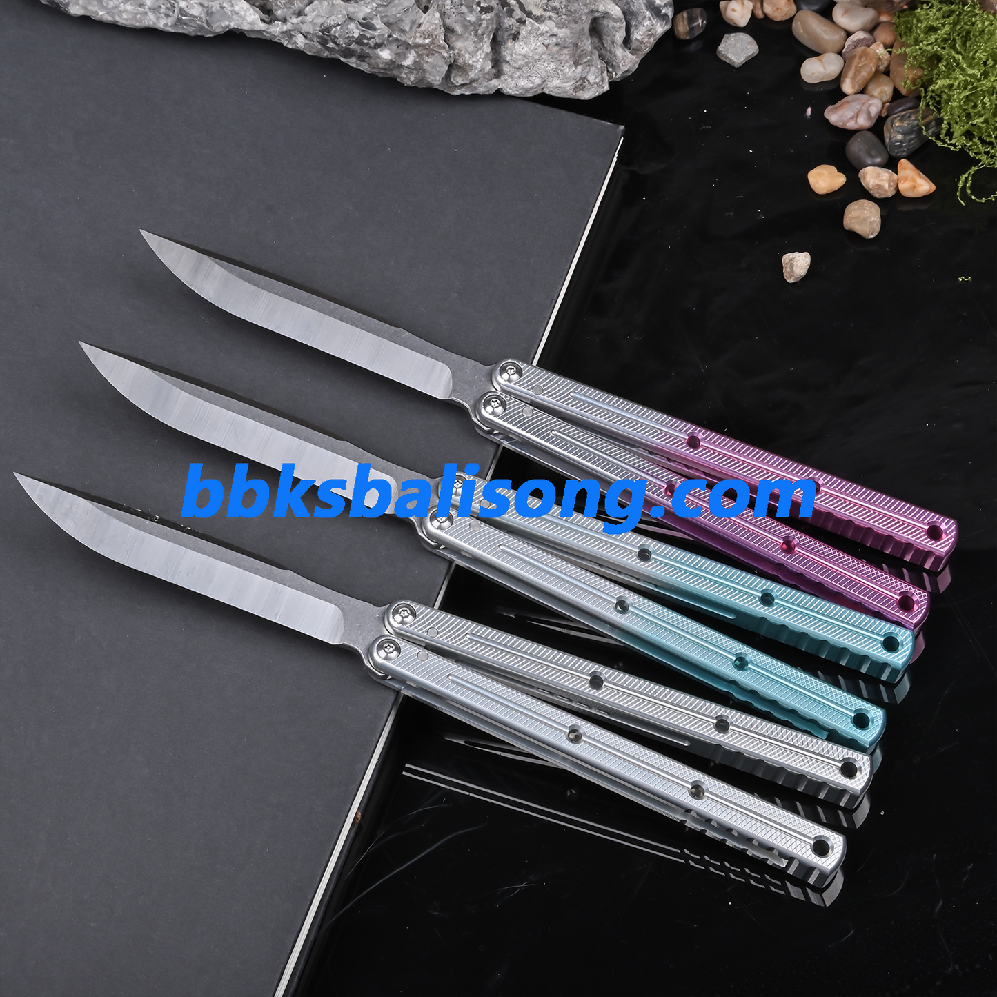 Titus Flow Channel Kraken V3 Balisong Clone 7075 Alunium Glossy Handle