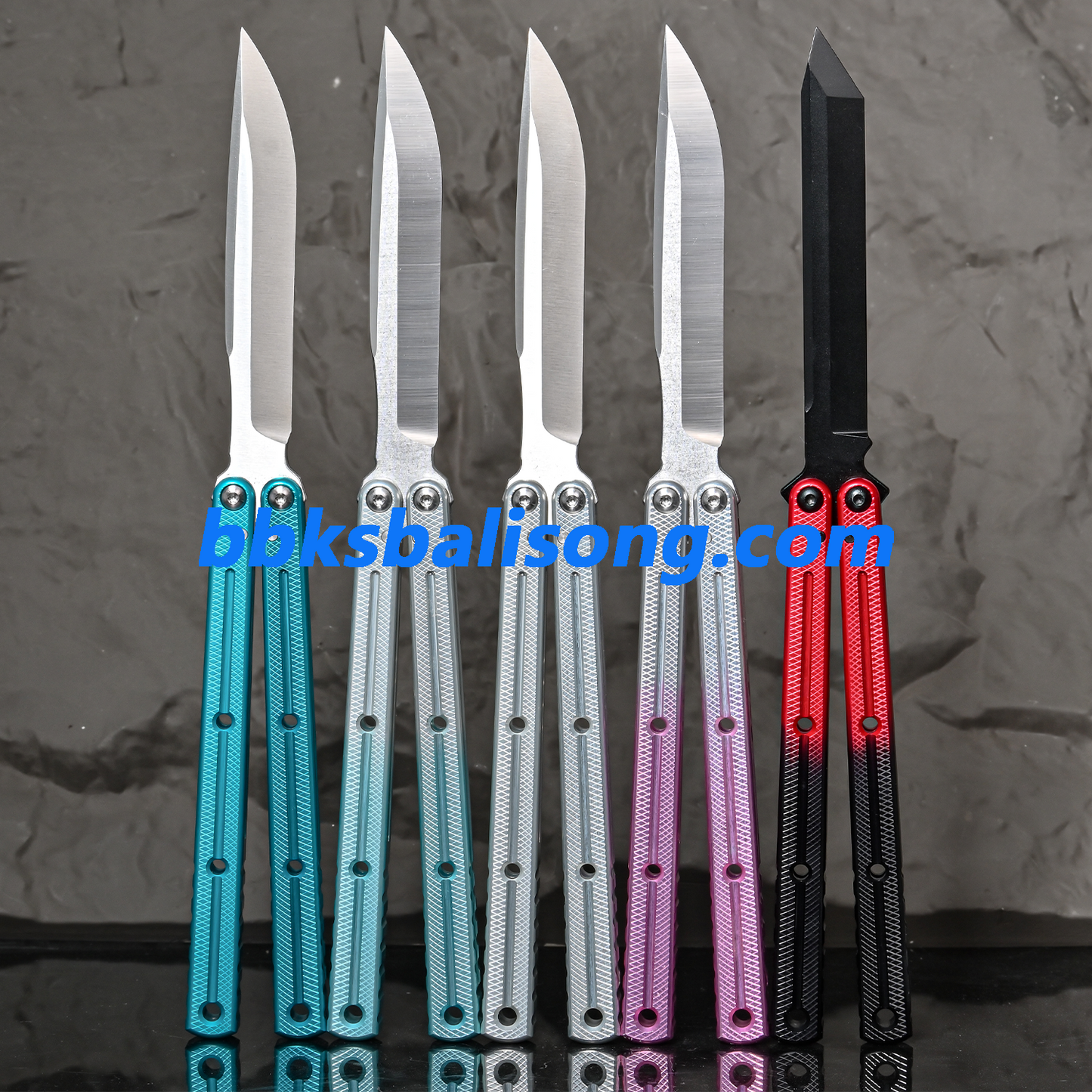 Titus Flow Channel Kraken V3 Balisong Clone 7075 Alunium Glossy Handle