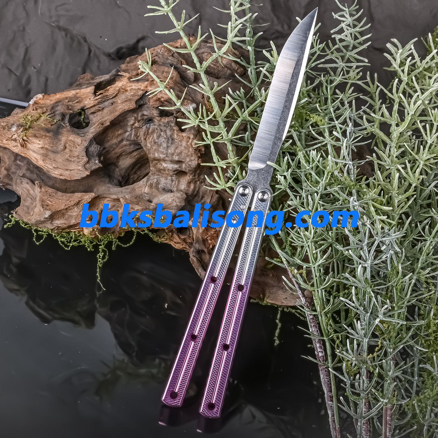 Titus Flow Channel Kraken V3 Balisong Clone 7075 Alunium Glossy Handle