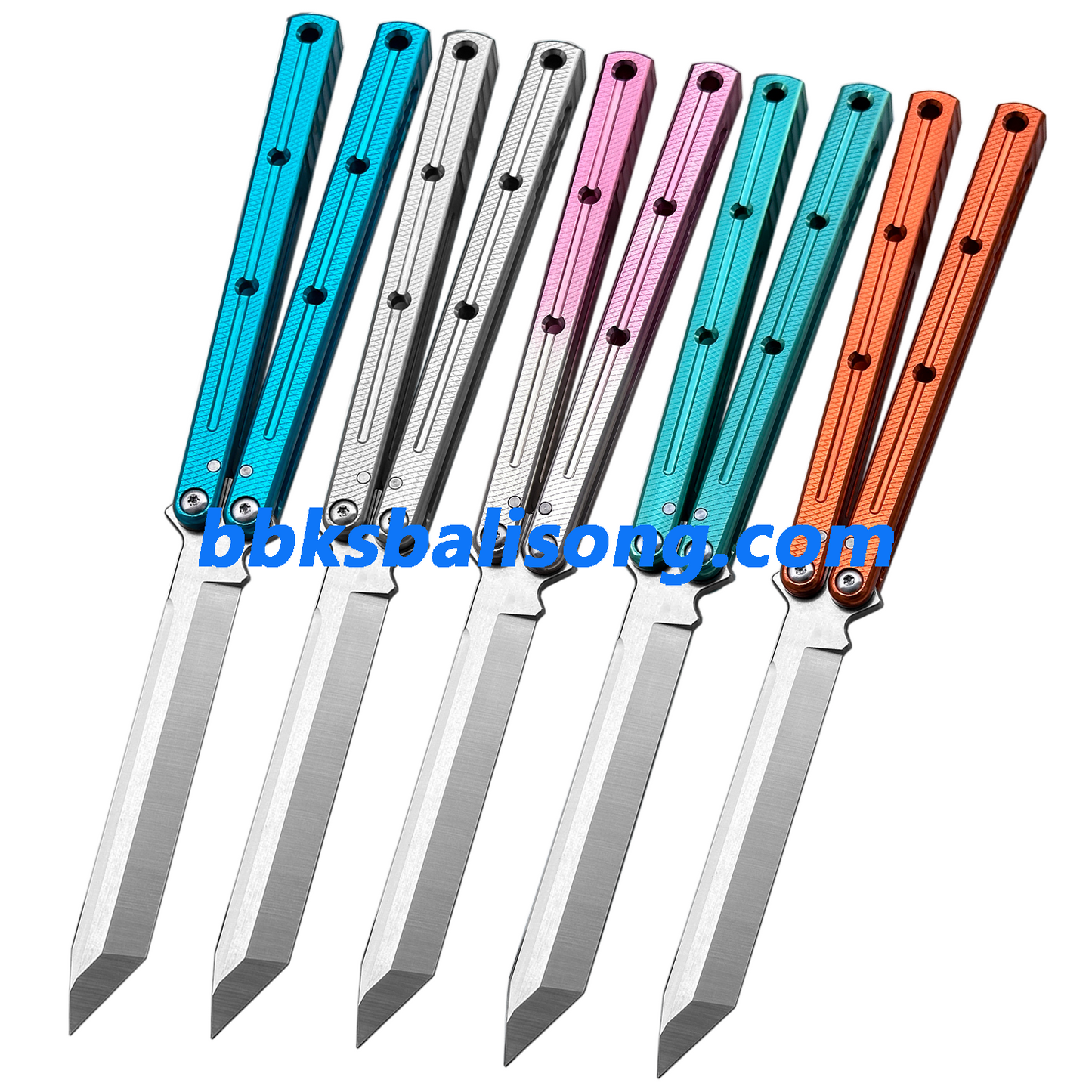 Titus Kraken V3 Balisong Clone 7075 Aluminum False Edge Blade