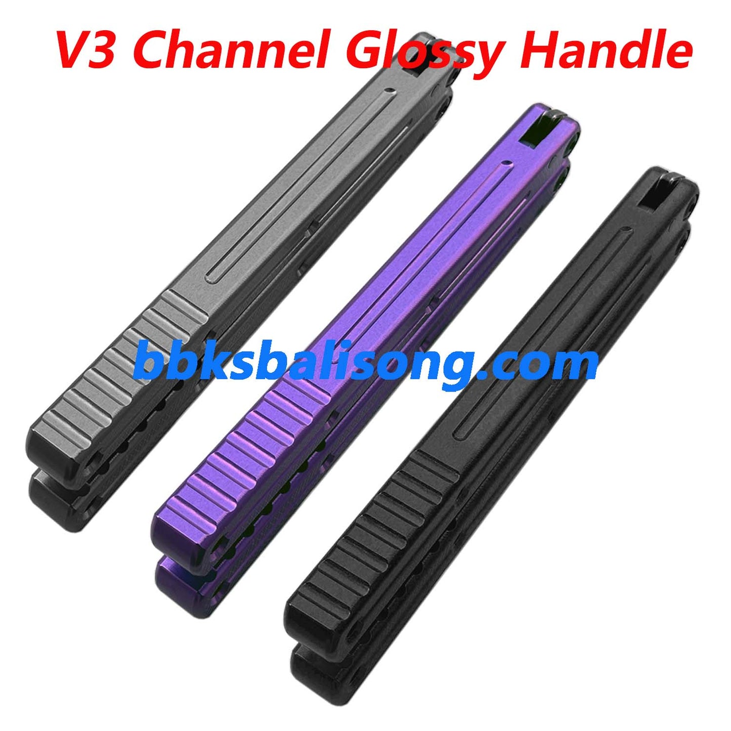 Titus Kraken V3 Balisong Clone 7075 Aluminum False Edge Blade