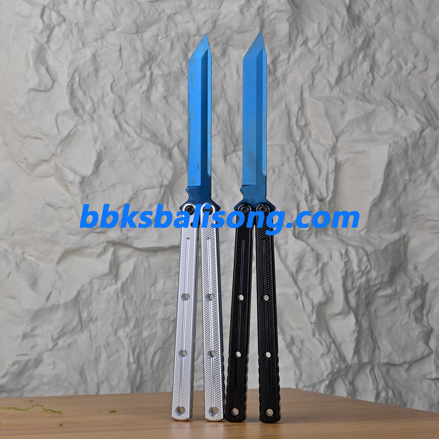 Titus Kraken V3 Balisong Clone 7075 Aluminum False Edge Blade