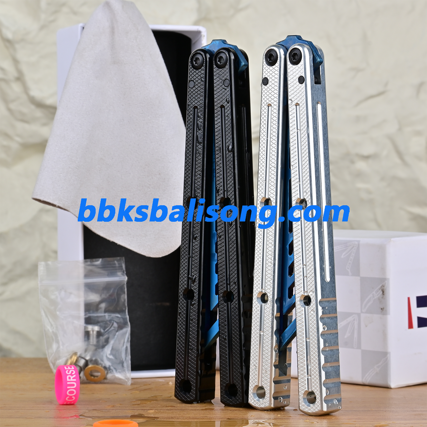 Titus Kraken V3 Balisong Clone 7075 Aluminum False Edge Blade