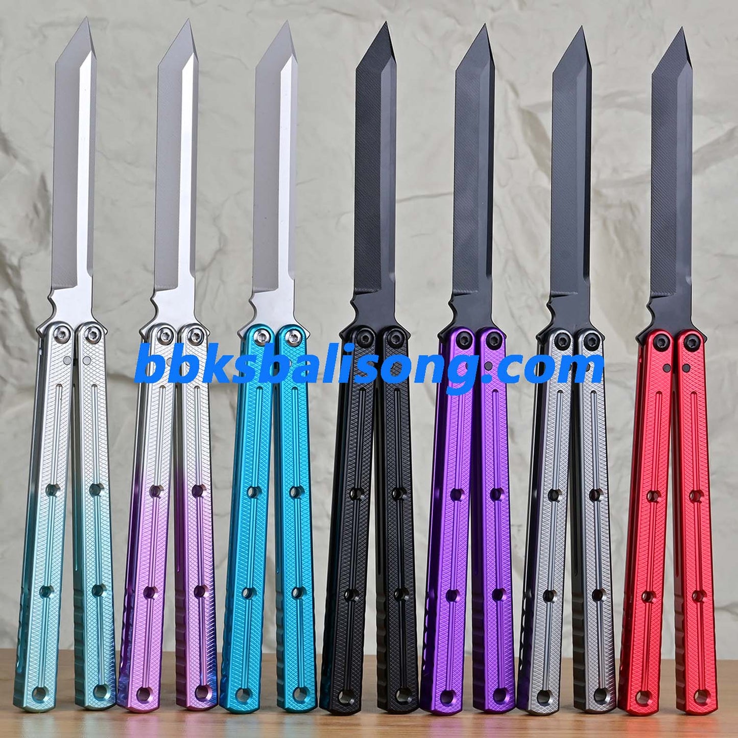 Titus Kraken V3 Balisong Clone 7075 Aluminum False Edge Blade
