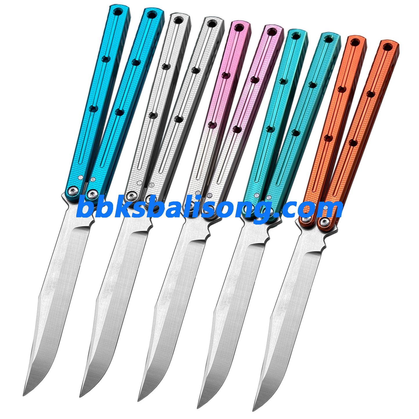 Titus Kraken V3 Balisong Clone 7075 Aluminum False Edge Blade