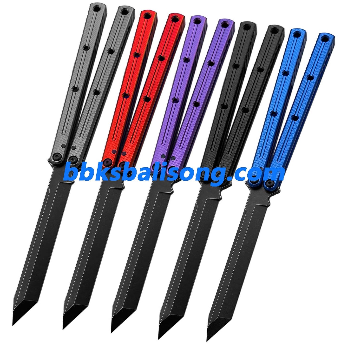 Titus Kraken V3 Balisong Clone 7075 Aluminum False Edge Blade