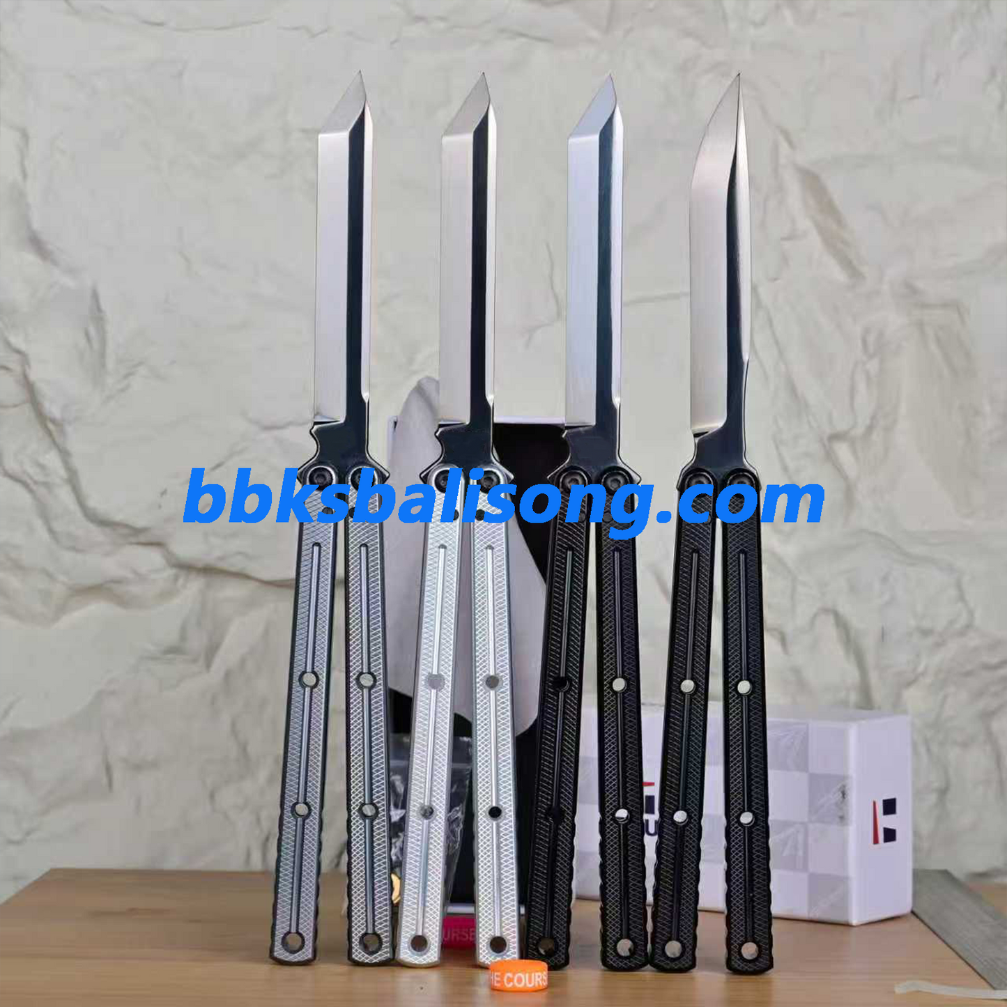 Titus Kraken V3 Balisong Clone Mirror DLC Blade 7075 Aluminum Handle