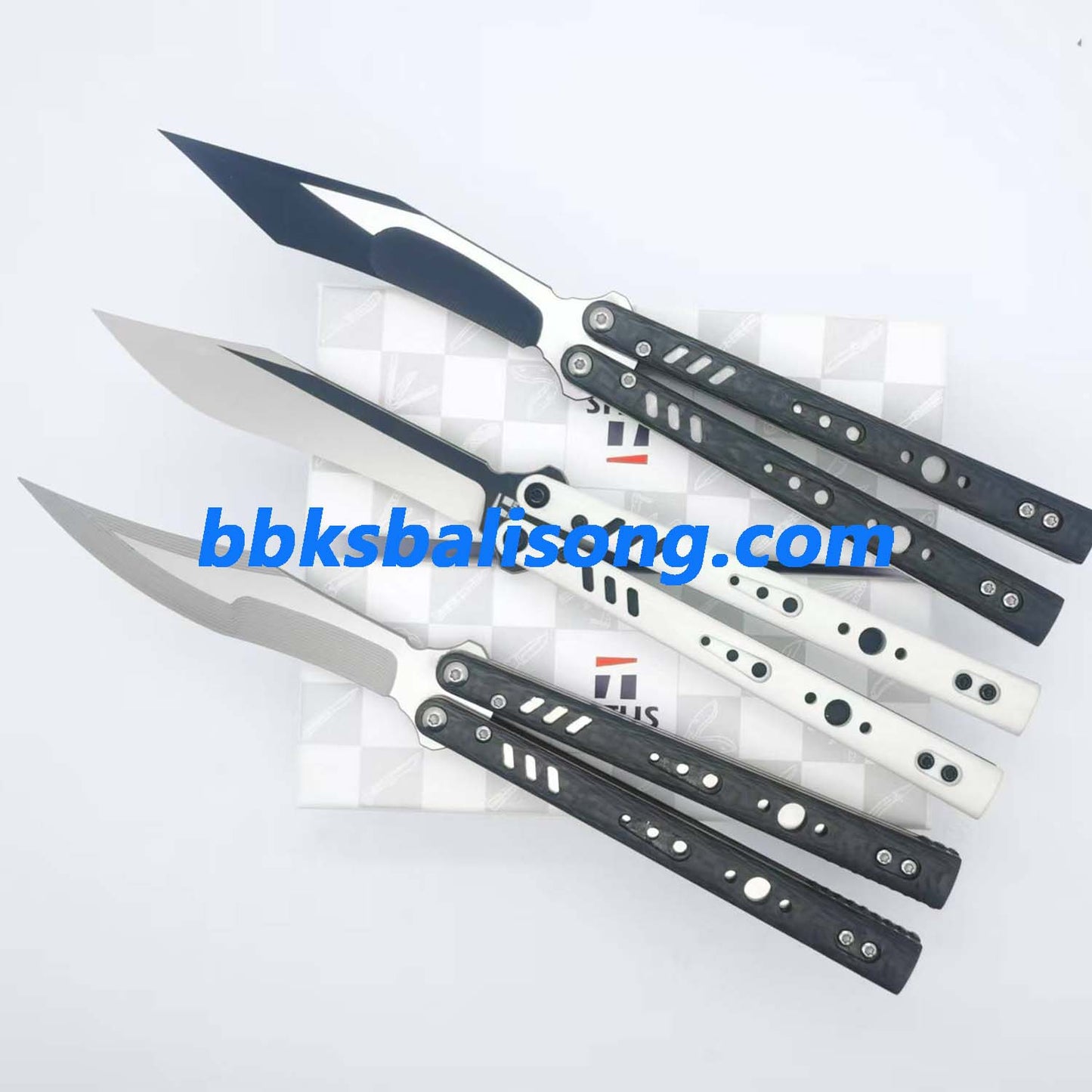 Titus Replicant (REP) V3 Balisong Clone Carbon Fiber Scales Titanium Liner