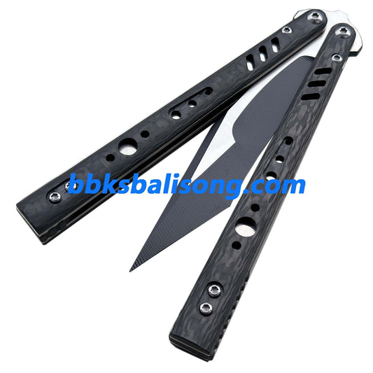 Titus Replicant (REP) V3 Balisong Clone Carbon Fiber Scales Titanium Liner
