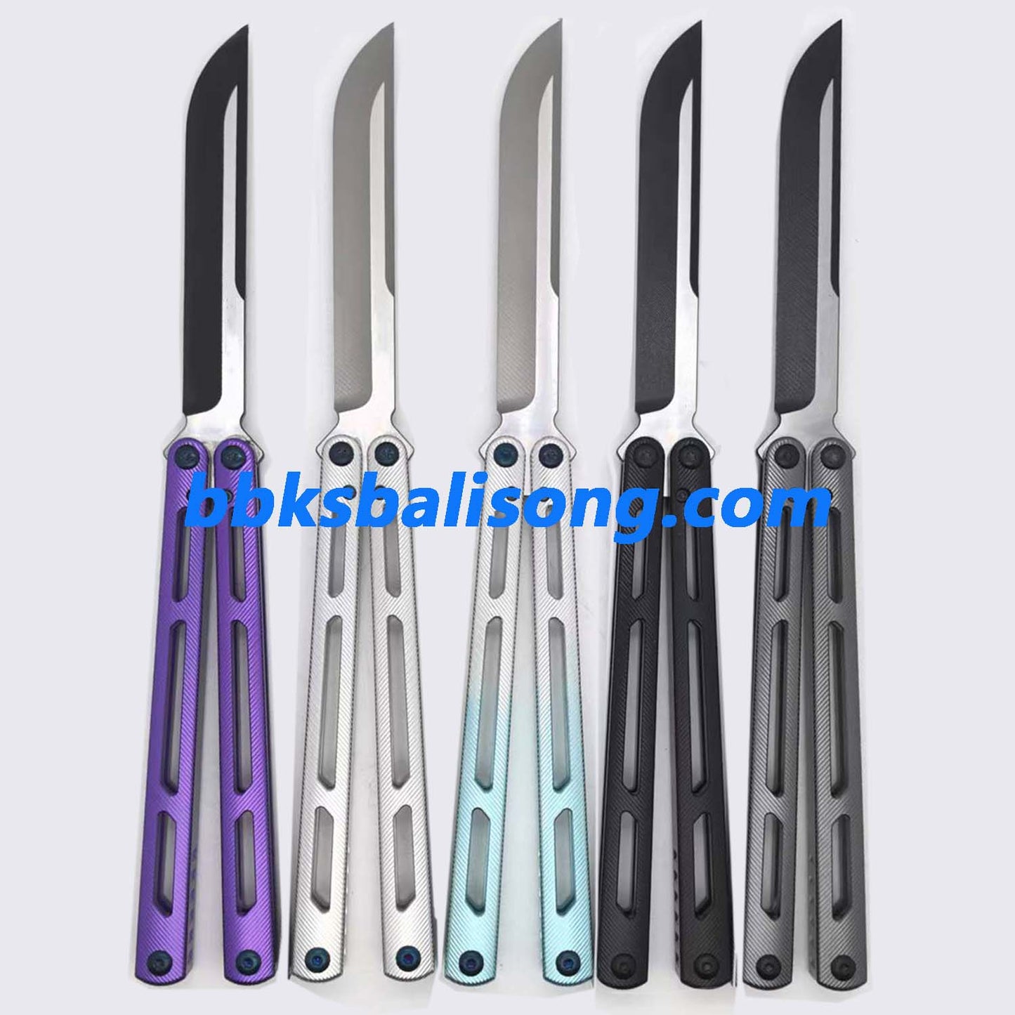 Titus Tsunami V3 Clone Balisong Trainer 7075 Aluminum Handle Bushing System