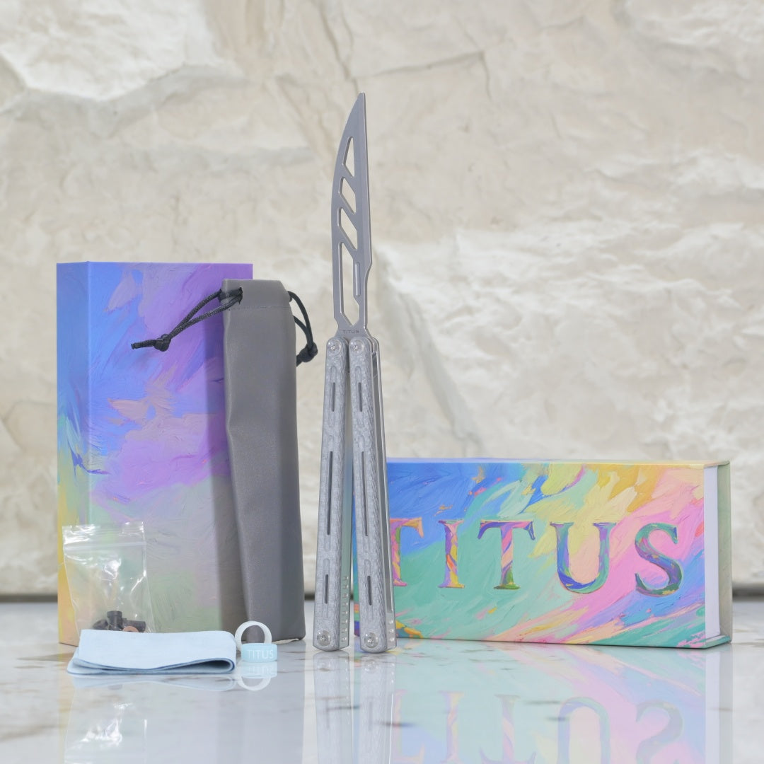 Titus Egrets Original Balisong Trainer G10+7075 Aluminum Handle