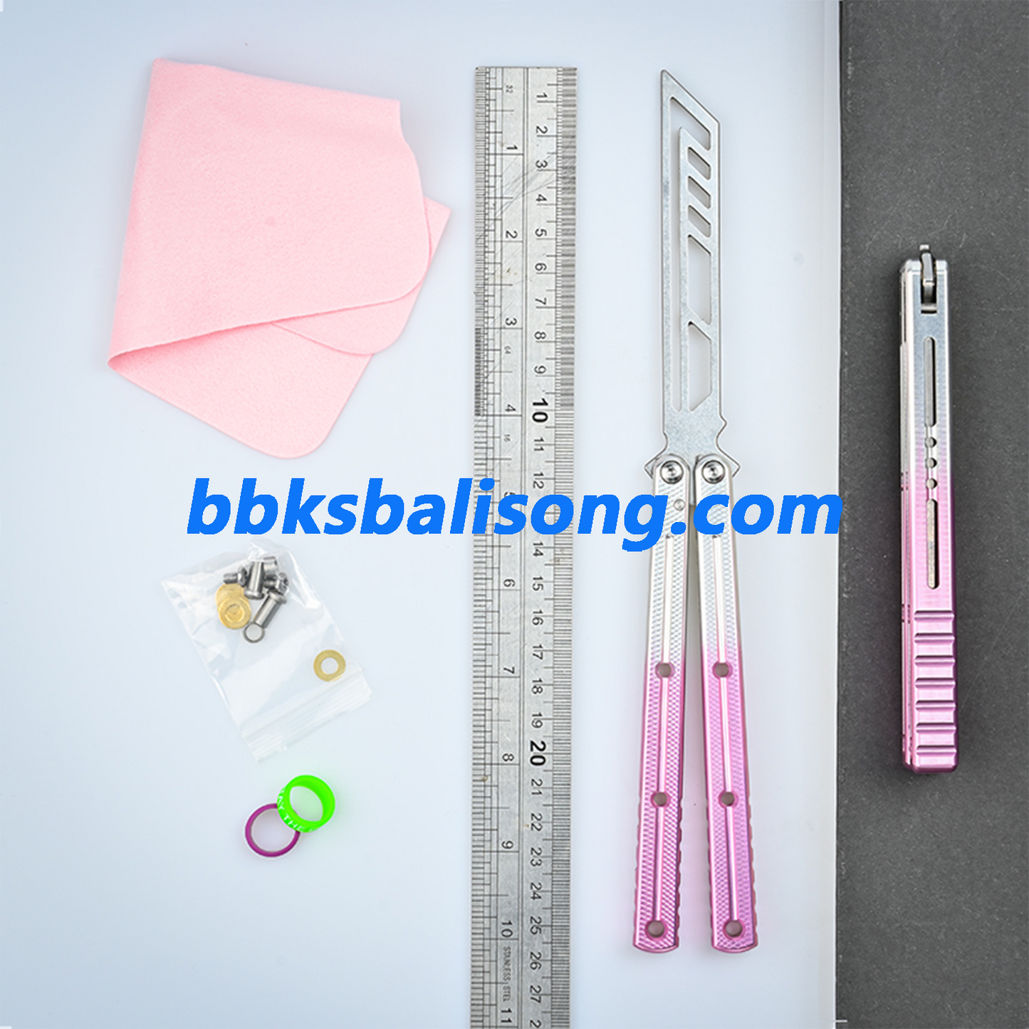 Titus Flow Channel Kraken V3 Balisong Clone 7075 Alunium Glossy Handle