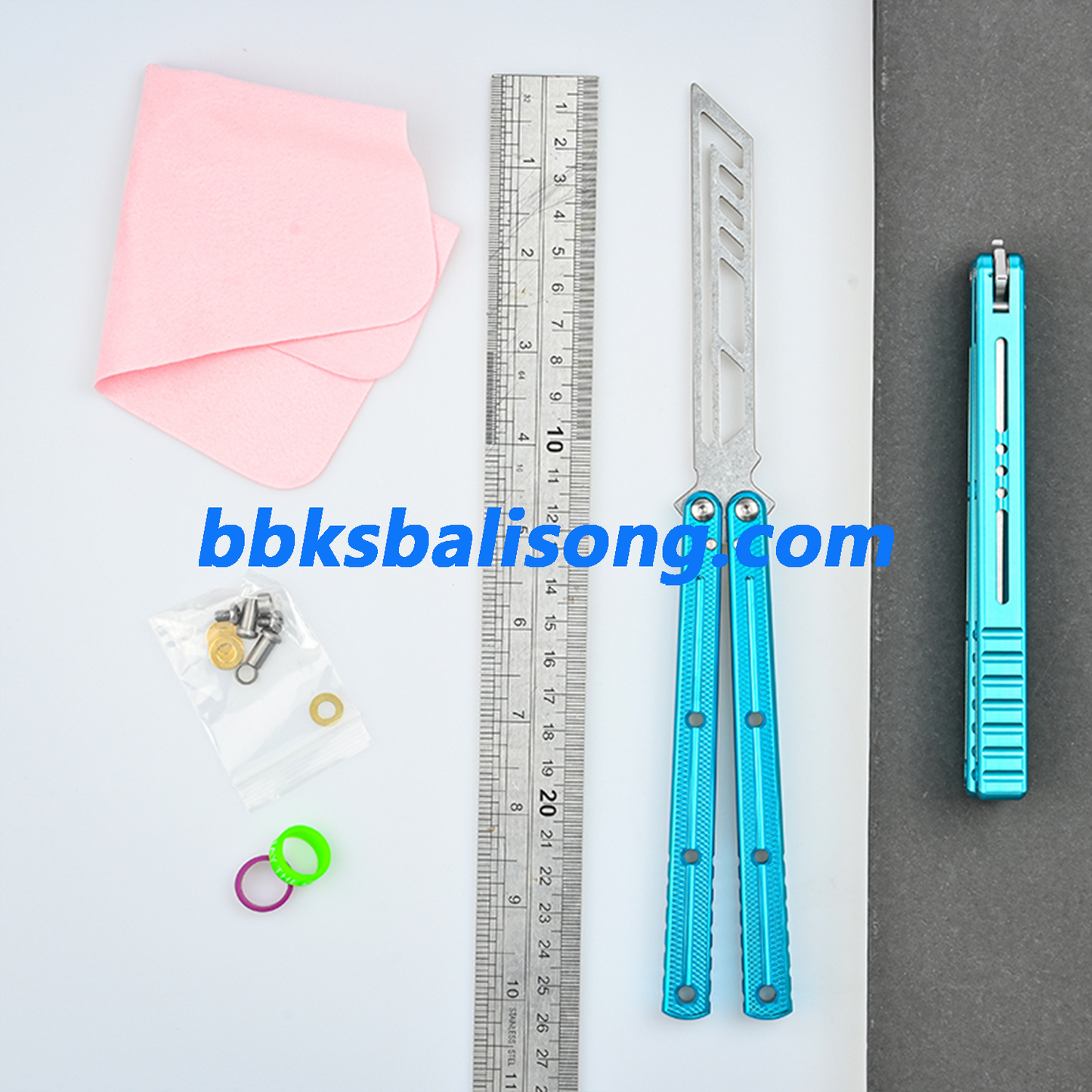 Titus Flow Channel Kraken V3 Balisong Clone 7075 Alunium Glossy Handle
