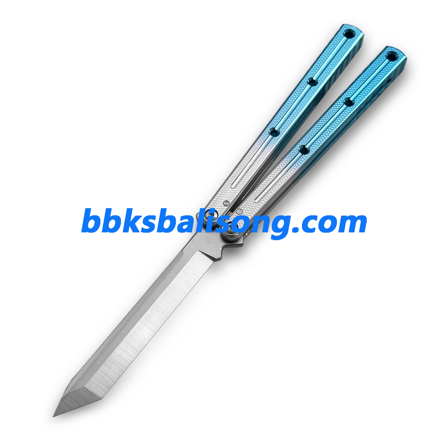 Titus Kraken V3 Balisong Clone 7075 Aluminum False Edge Blade
