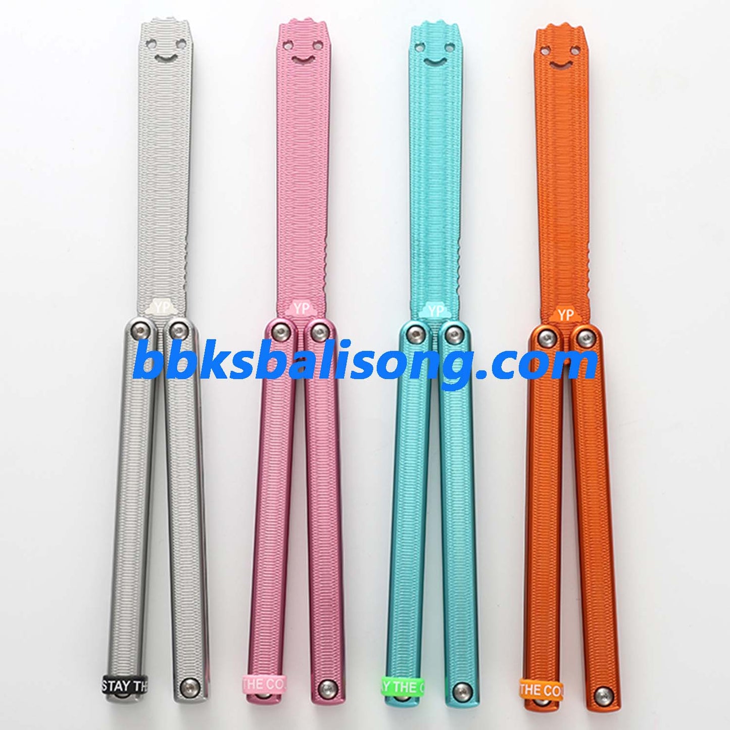 New Yuppie Squiddy-AL Balisong Clone 7075 Aluminum Glossy Handle