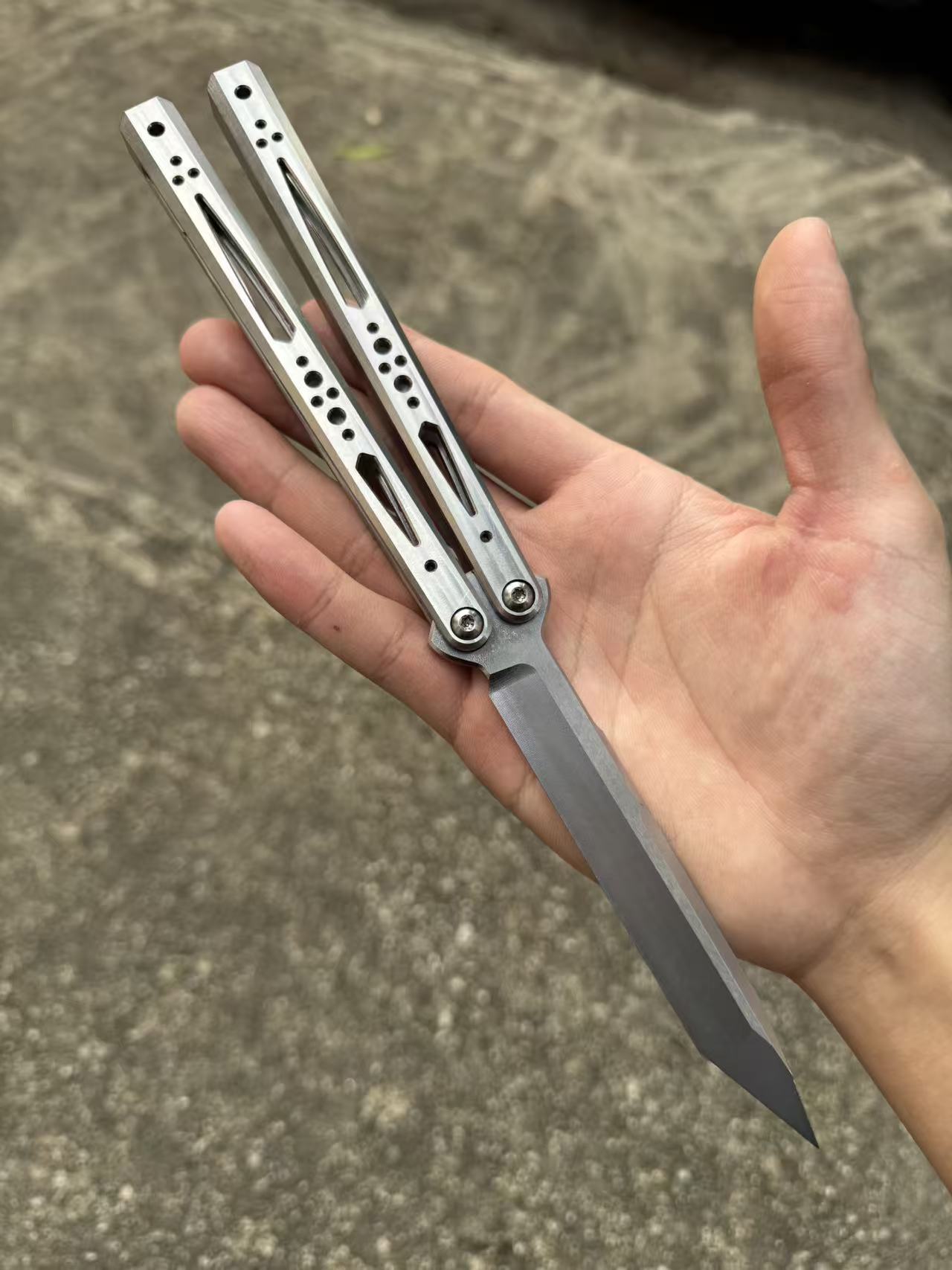 Zunmade Ryworx Ga Balisong Clone Titanium Handle