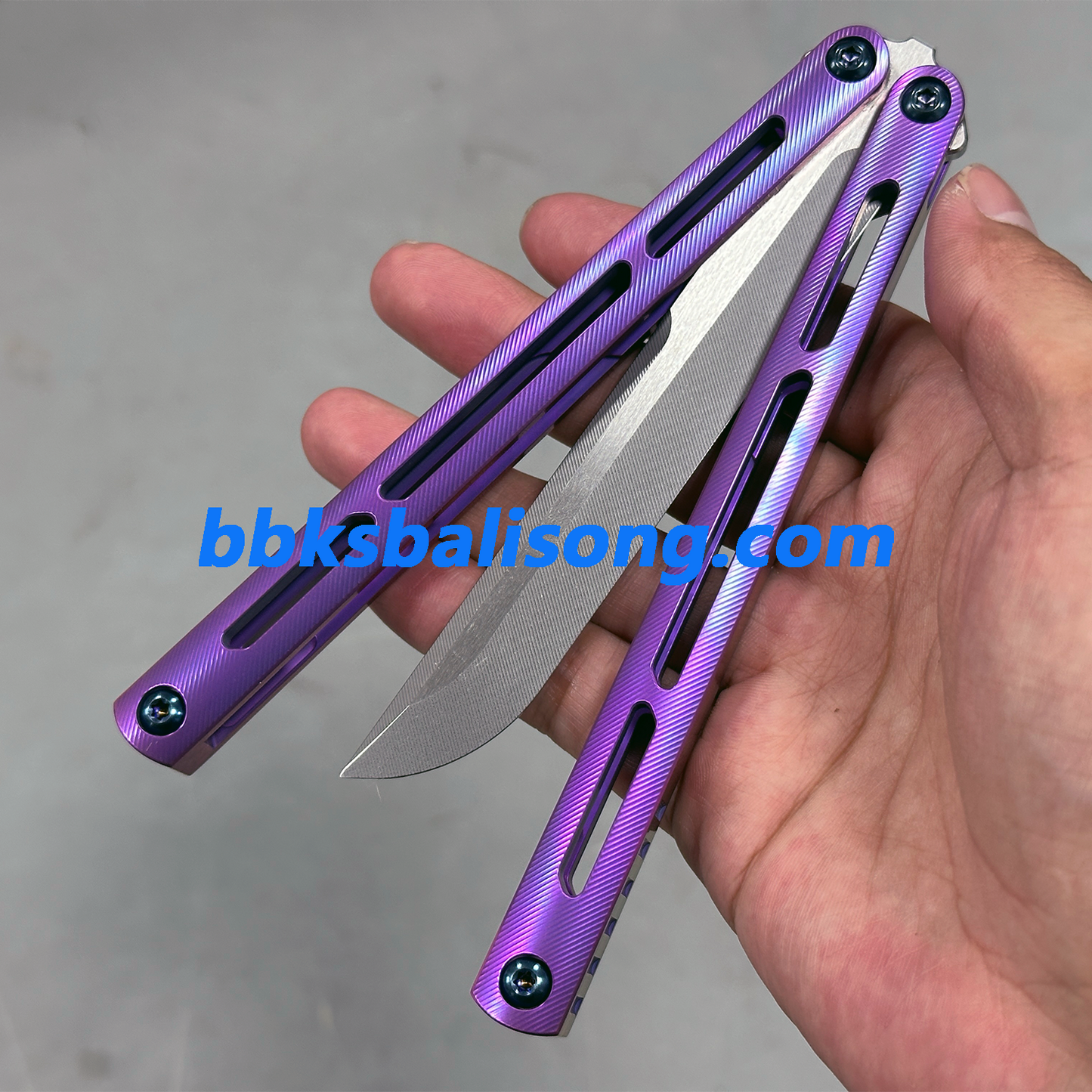 New Baliplus Tsunami V4 Balisong Clone Titanium Handle Bushings System
