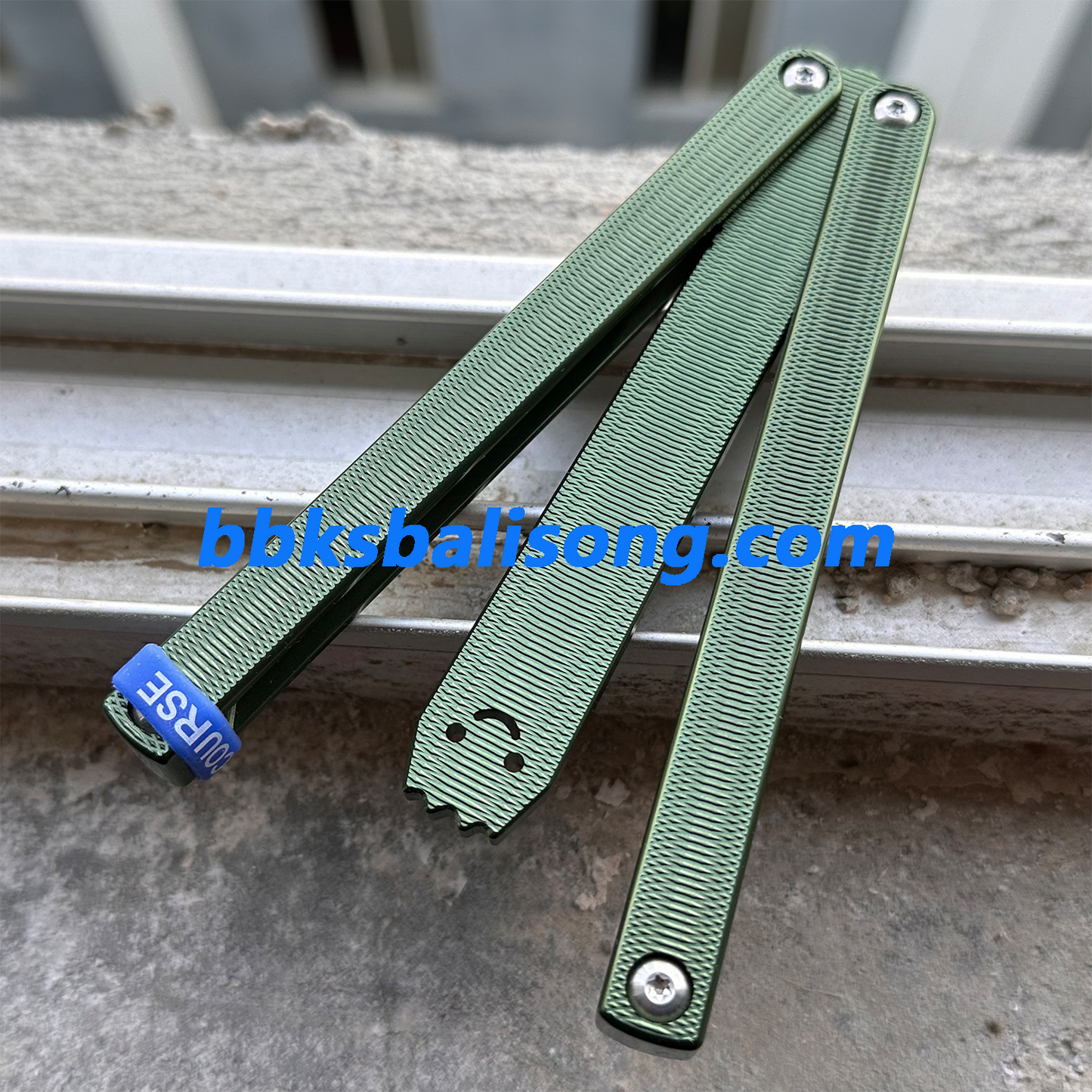 New Yuppie Squiddy-AL Balisong Clone 7075 Aluminum Glossy Handle