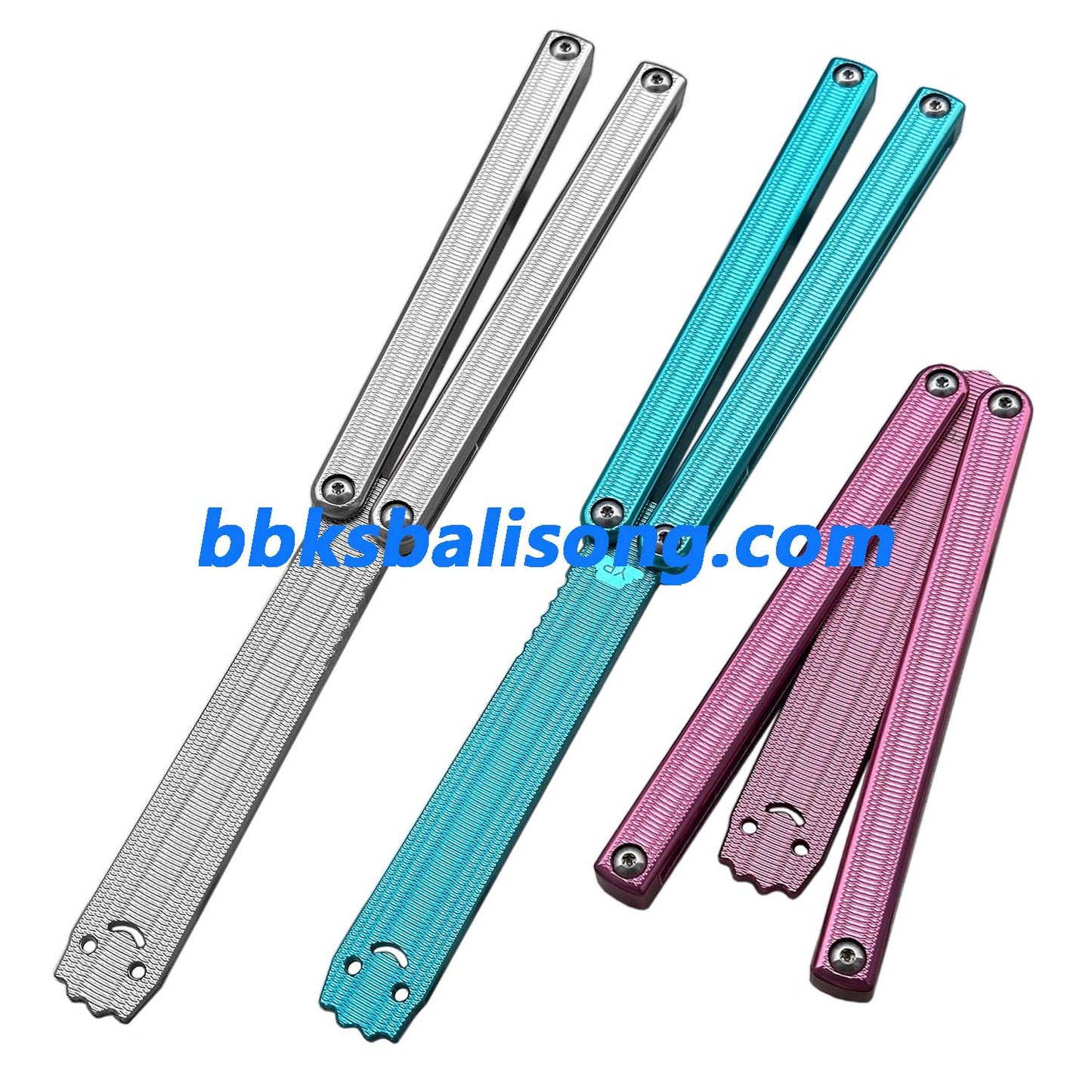 New Yuppie Squiddy-AL Balisong Clone 7075 Aluminum Glossy Handle