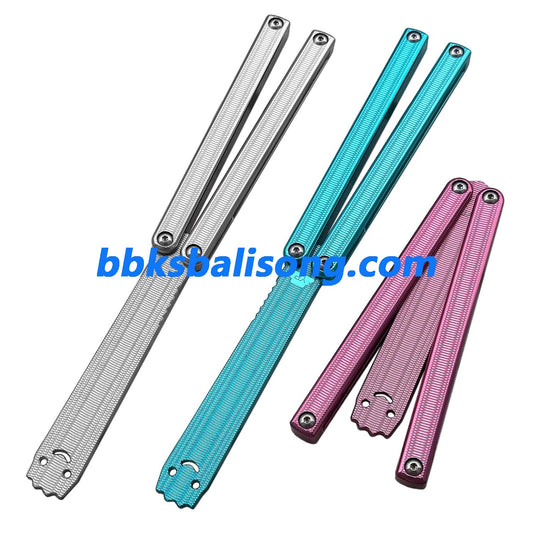 New Yuppie Squiddy-AL Balisong Clone 7075 Aluminum Glossy Handle