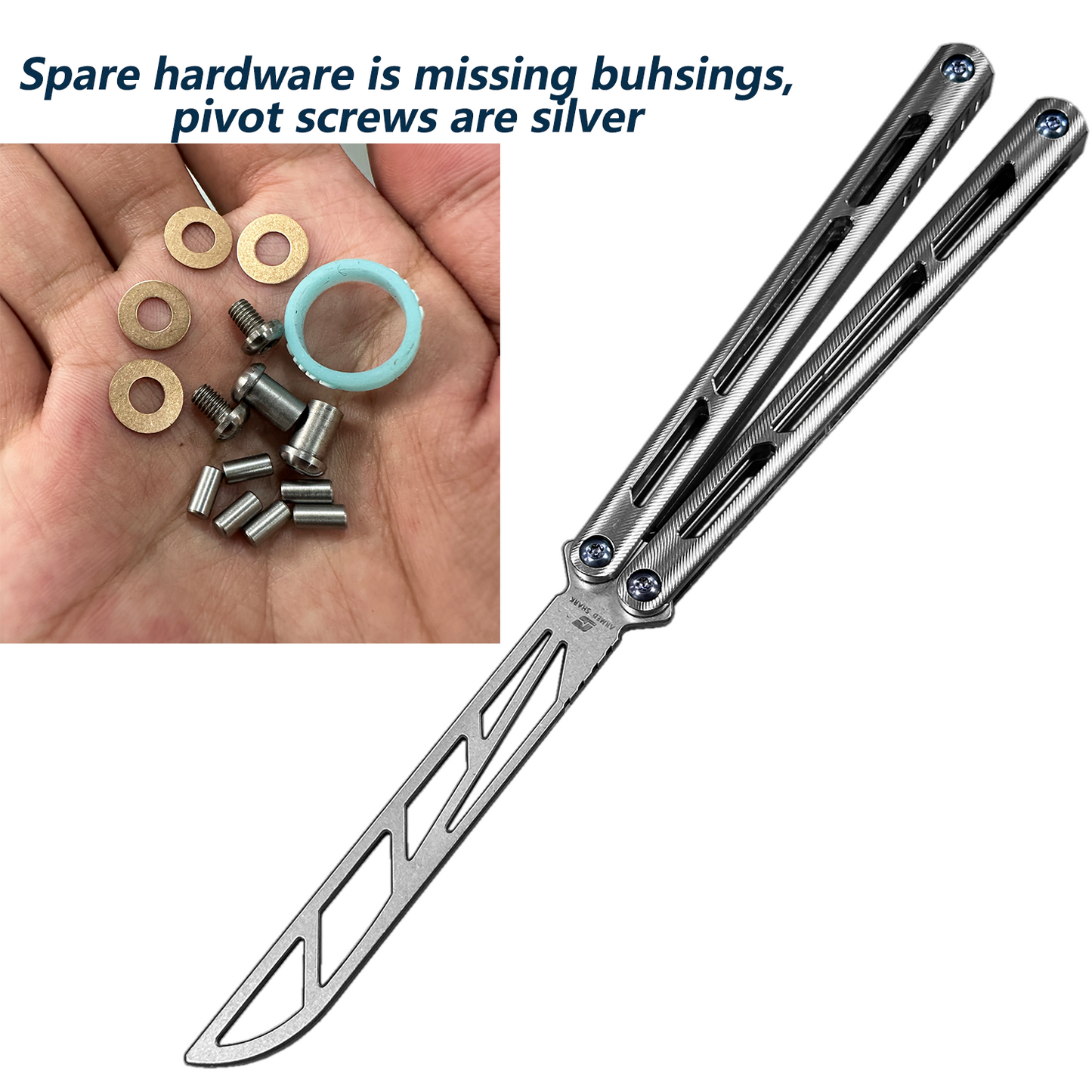 ARMED SHARK Tsunami Balisong Clone Titanium Chanwich Handle
