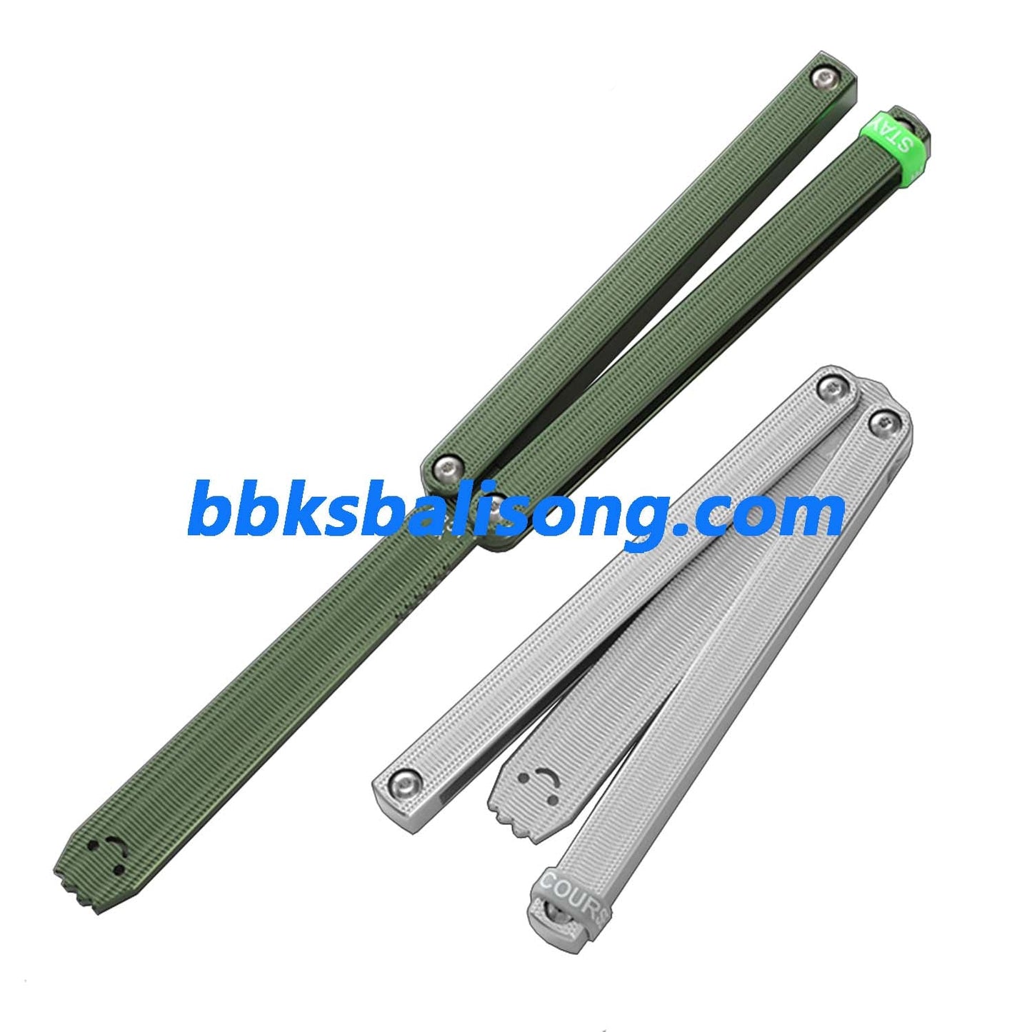 New Yuppie Squiddy-AL Balisong Clone 7075 Aluminum Glossy Handle