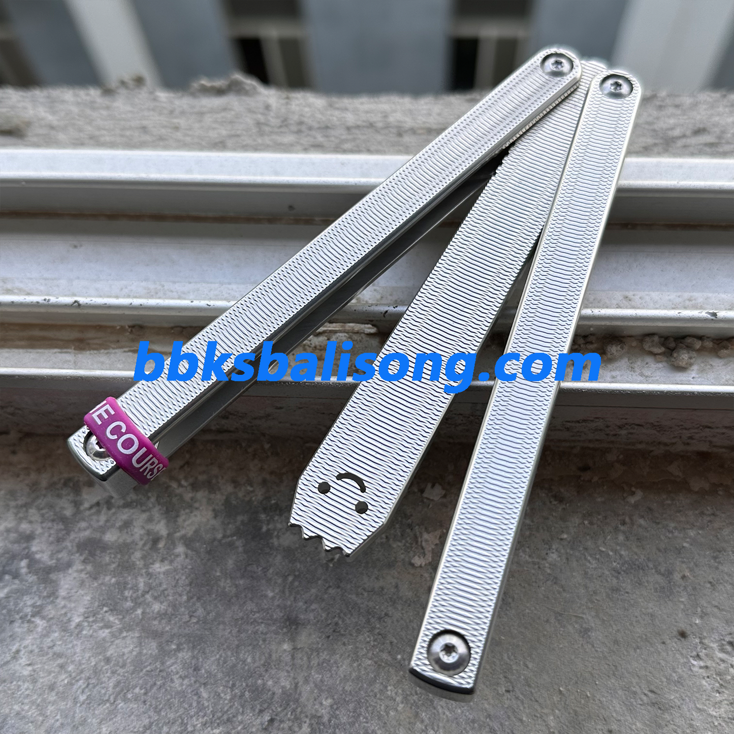 New Yuppie Squiddy-AL Balisong Clone 7075 Aluminum Glossy Handle