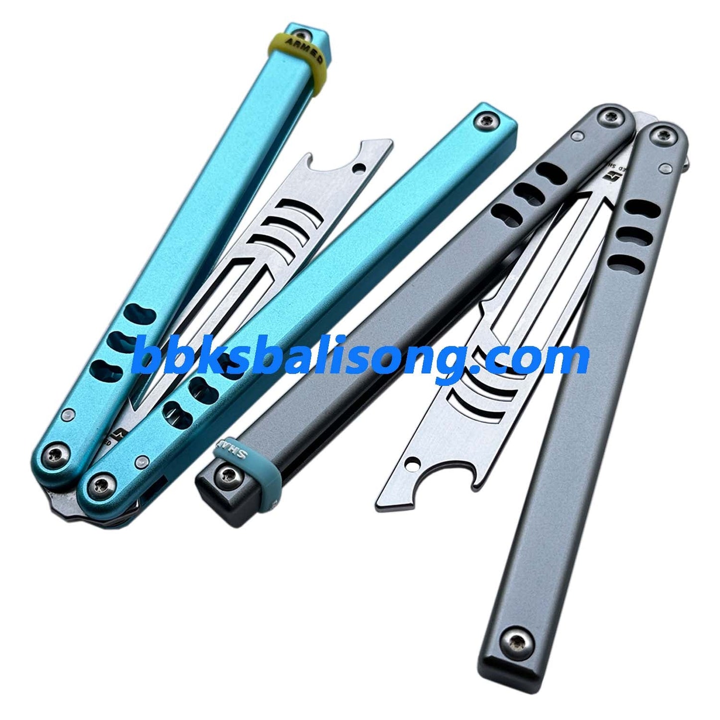ARMED SHARK Mako V5 Balisong Clone Bottle Opener 6061 Aluminum