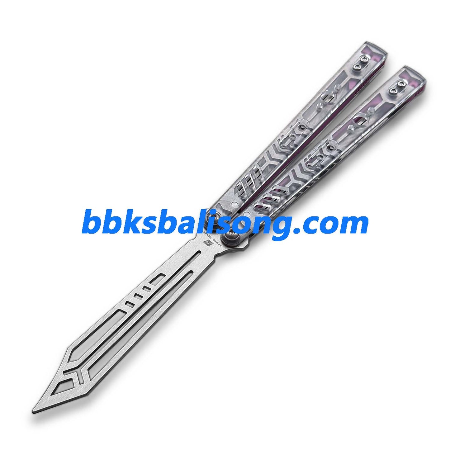 ARMED SHARK Stainless Replicant Balisong Clone Acrylic scales