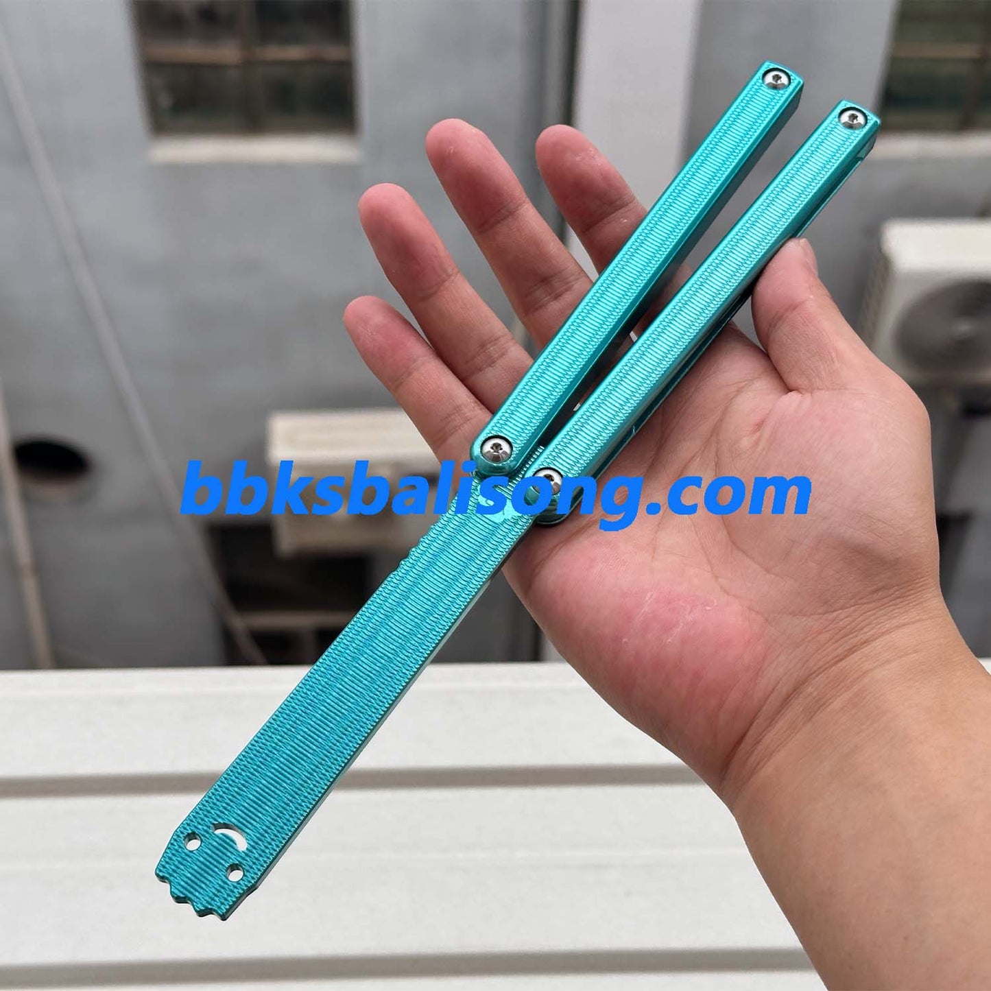 New Yuppie Squiddy-AL Balisong Clone 7075 Aluminum Glossy Handle