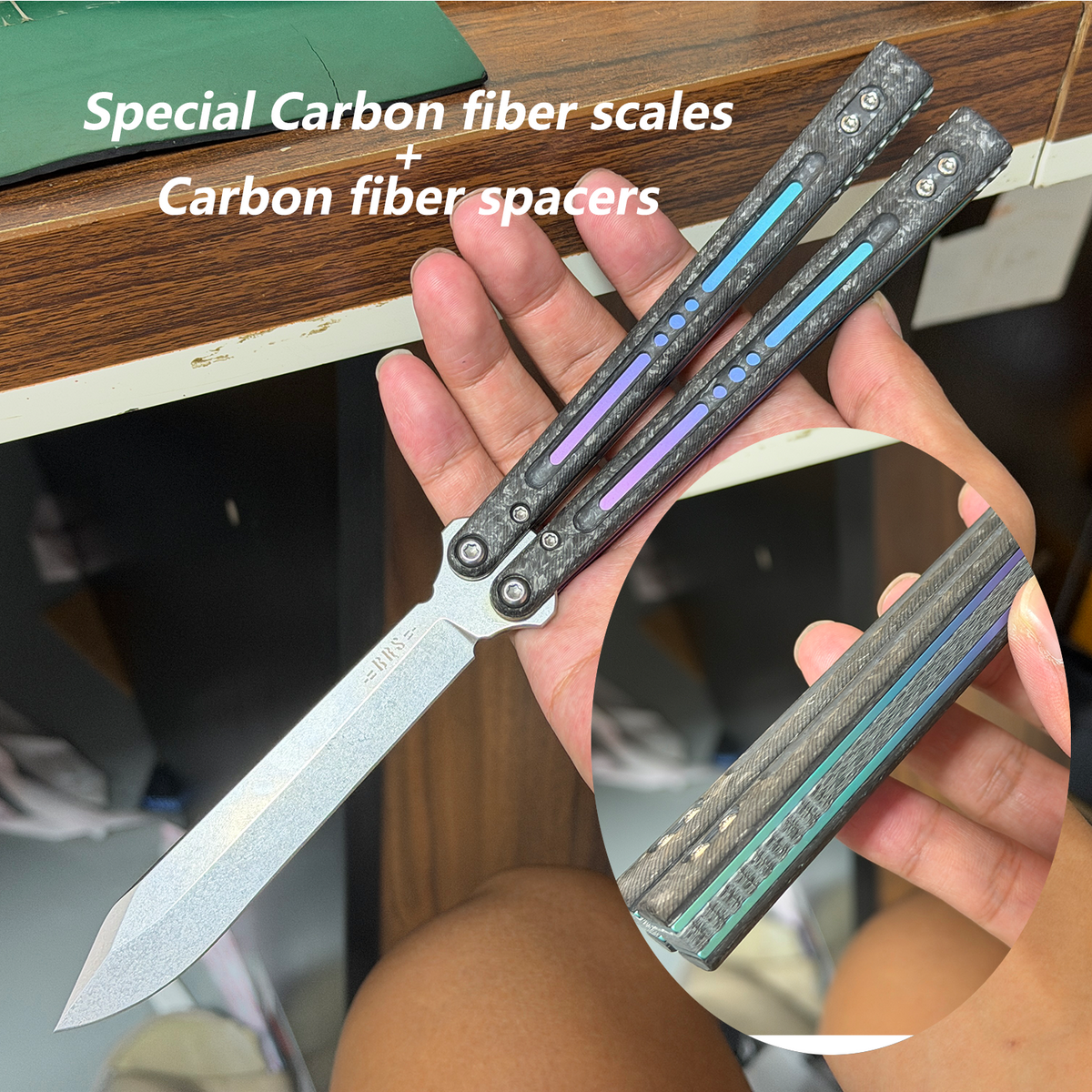 Baliplus Replicant (REP) Live Blade Balisong Clone G10+Titanium Handle