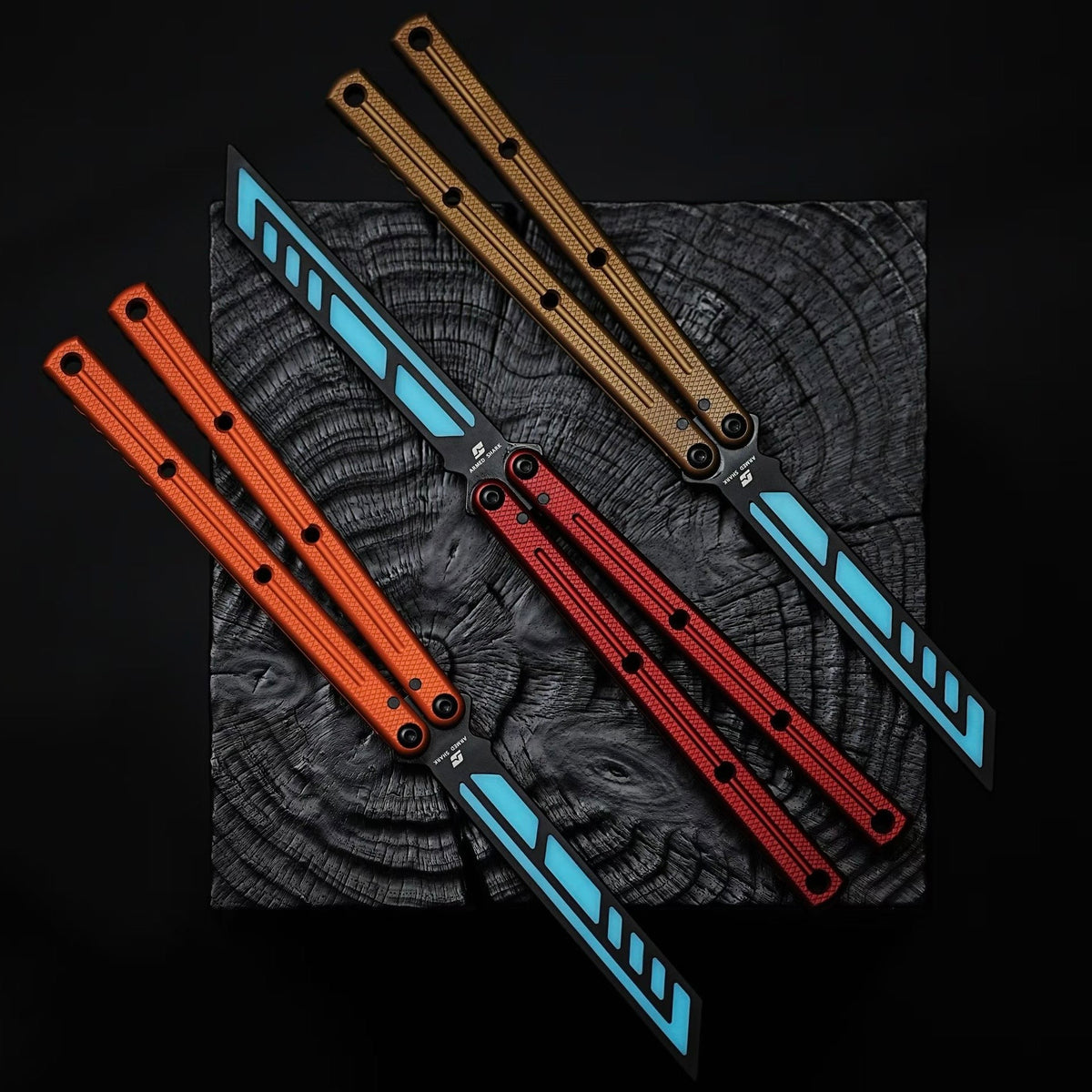 ARMED SHARK Kraken V3 Balisong Clone 7075 Aluminum(Sandblasted Handle)