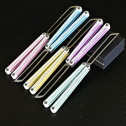 Longslip Hot dog Balisong 7075 Aluminum+G10 Scales Handle