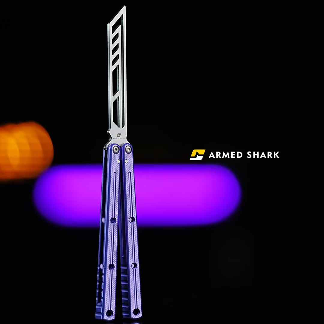ARMED SHARK Krake Raken (Kraken) V3 Balisong Clone 7075 Aluminum Handle