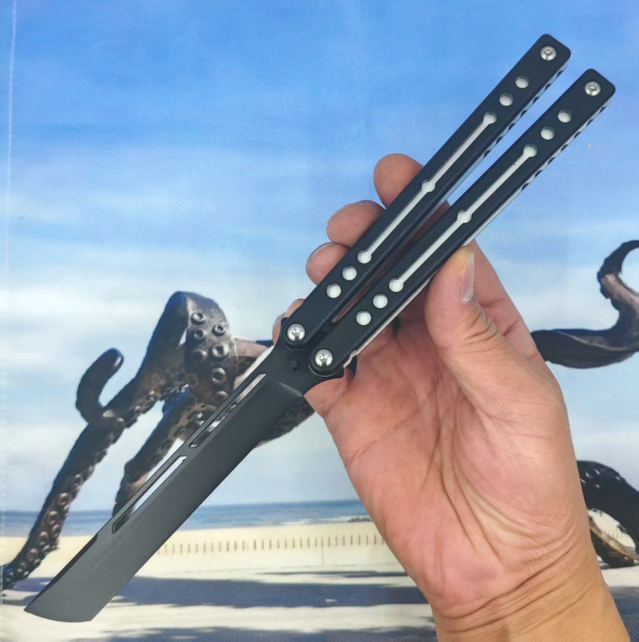 Cold Blade Tanto Nautilus V2.5 Clone G10+7075 Aluminum Handle