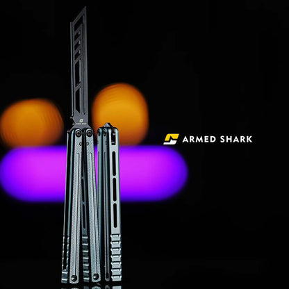 ARMED SHARK Krake Raken (Kraken) V3 Balisong Clone 7075 Aluminum Handle