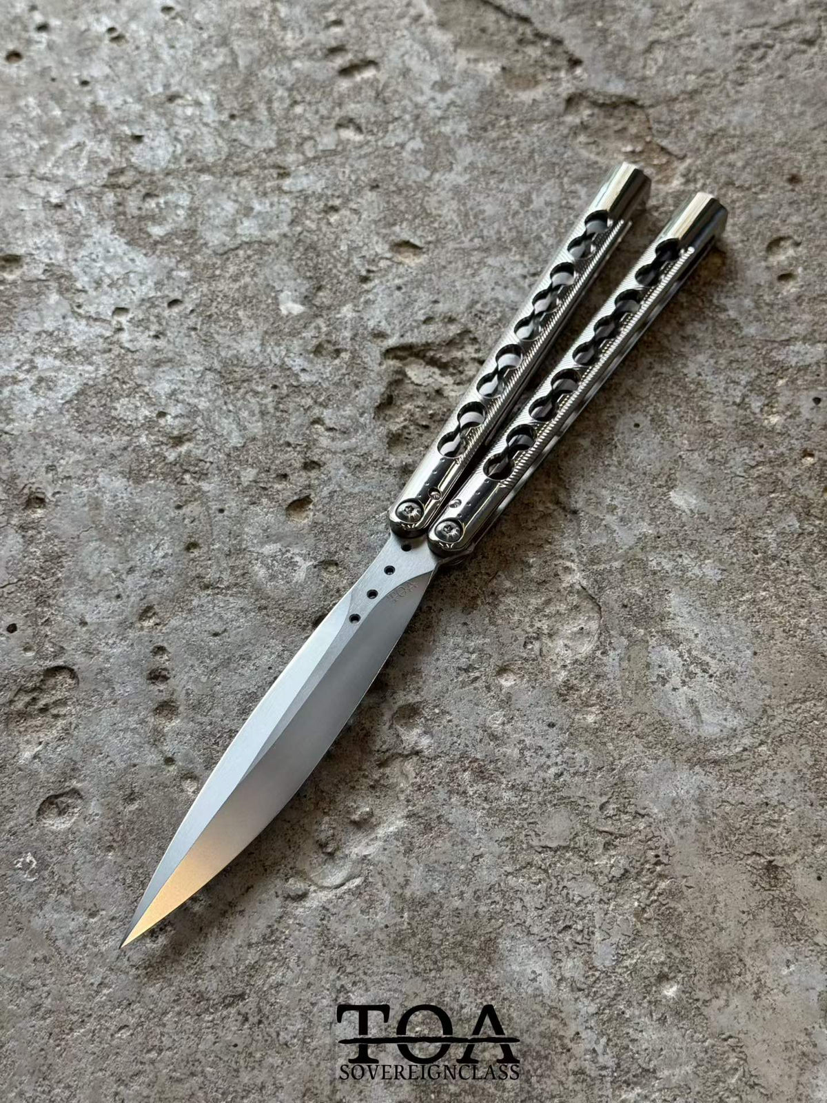 TOA DS-1 Authentic Balisong Titanium Handle SLD Steel Blade