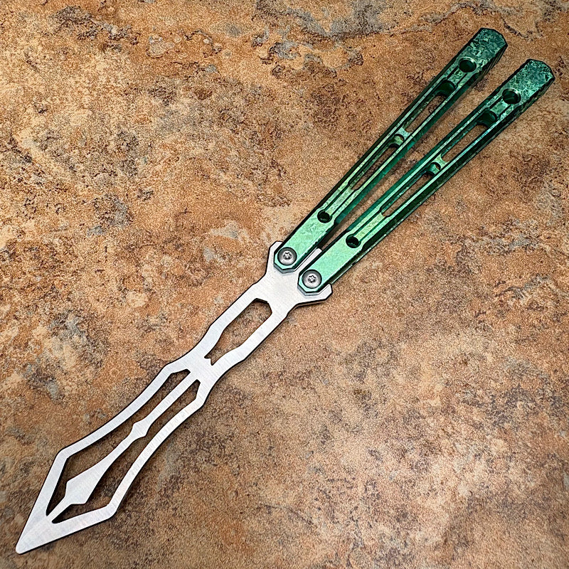 Theone Reaper Balisong Clone Titanium Handle