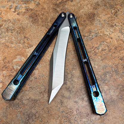 Theone Reaper Balisong Clone Titanium Handle
