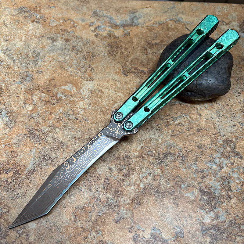 Theone Reaper Balisong Clone Titanium Handle