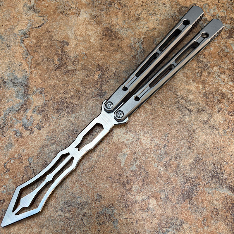 Theone Reaper Balisong Clone Titanium Handle